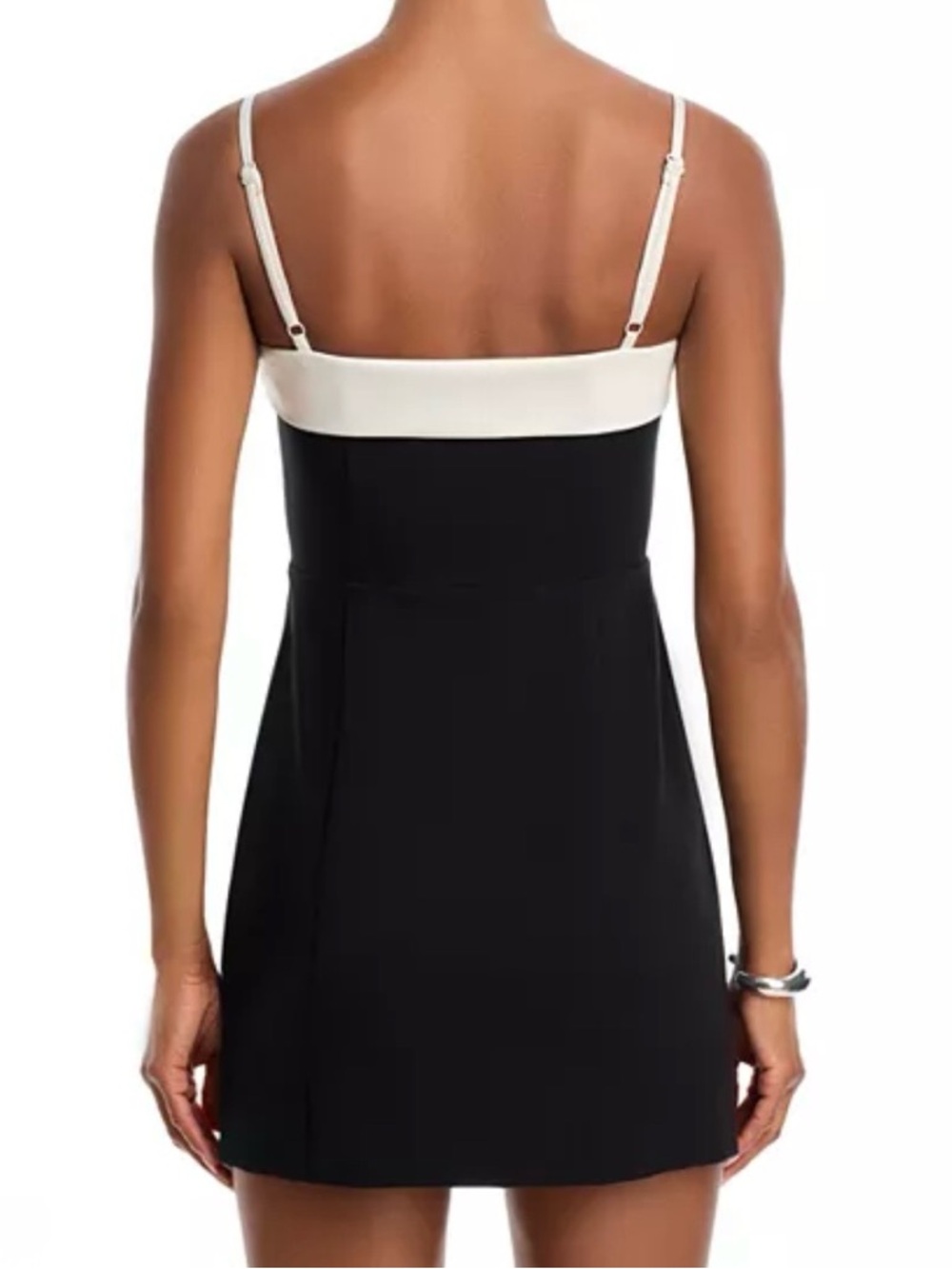 French Connection Black Mini Dress with White Bandeau - Picture 4 of 13